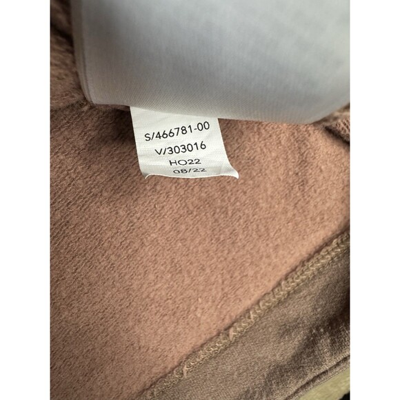 Athleta Clarity V-Neck Sweatshirt Womens Med Rustic Beige Tencel Pullover Cozy - Picture 8 of 11